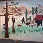 Dentist office waiting room mural. 